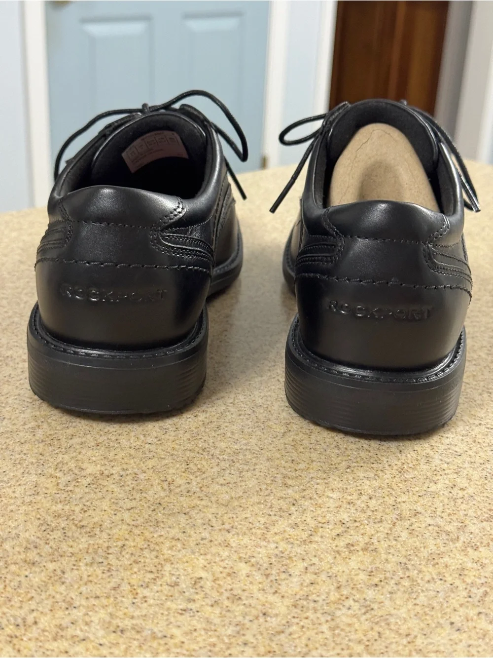 Rockport Men’s Style Leader 2 Bike Toe Oxford 7.5 W Black Leather NEW